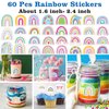 Leesgel 156pcs Art Rainbow Party Favors for Kids, Tie Dye Rainbow Birthday Party Supplies Decorations, Small Goodie Bag Stuffers for Kids with Brooch, Stickers, Whistle, Keychain, Tattoos