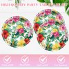 DURYGEN 40PCS Hawaiian Luau Party Decoration, Luau Decoration Aloha Tropical Palm Leaves Tableware Supplies Hawaii Disposable Plates, Napkins, Party Supplies for Birthday Summer Kid