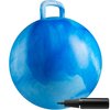 Hopper Ball with Handle for Kids - 20-inch (50cm) Bouncy Balls for Kids, Blue Jumping Ball for Kids Kangaroo Hippity Hop Balls, Sit and Spin Bouncing Ball with Handle and Hand Pump