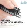 OUTU Keychain Nail Clipper Multitool, 8 in 1 EDC Utility Tool with Nail Clipper, Scissors, Tweezers, Gifts for Him Men Husband Dad Boyfriend (Black)