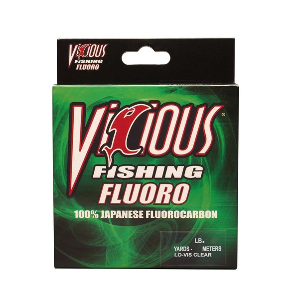 Vicious Fishing 200 Yards 12lb FLO-12 Fluorocarbon Line High Abrasion Resistance