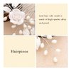 Gorais Flower Bride Wedding Hair Comb Pearl Bridal Hair Pieces Leaf Hair Accessories for Women and Girls (a-silver)