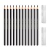 SUMEITANG 12 Pcs Pull Cord Peel-off Black Eyebrow Pencil，Wooden Hard-core Microblading Eye Brow Pencil For Marking, Filling And Outlining, waterproof and sweat-proof for Professionals & Beginners