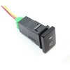 iJDMTOY (1) Factory Style 4-Pole 12V Push Button Switch w/LED Background Indicator Lights Compatible with Fog Lights, DRL, LED Light Bar, etc (200 Series Toyota, 33x22mm)