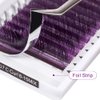 dark purple YY Eyelash Extension Lashes C Curl 0.07mm, 8-15mm Faux Mink Cluster Lash Extensions Soft Y Lashes Extensions Premade (8-15MM, 0.07-C,dark purple)