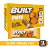 BUILT Protein Bars, Salted Caramel Puff, 12 bars, Protein Snacks, 17g of Protein, Collagen, Chocolate Protein Bar with only 140 calories & 6g sugar, Gluten Free, Great Protein Snack