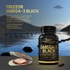 FREZZOR Omega 3 Black, Highest amount Green Lipped Mussel Oil, Made in New Zealand, UAF1000+, Inflammation, Joint Care & Relief, Heart & Immune Support, No Fishy Aftertaste, 450mg, 1-Pack, 60 Softgels