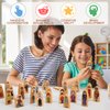 60 Pcs Small Wooden Blocks Multicultural 2 Sets Wooden Character Set Cute People Toys Double Sided Wooden People Figures for Classroom Diversity Creative Educational Learning