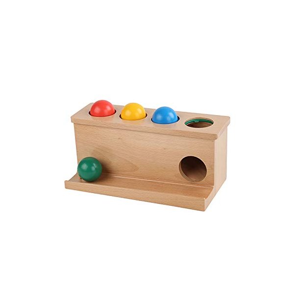 Adena Montessori Baby Push Object Permanence Ball Push Toy for 1 Year Toddler 2 Year Old