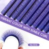 NATUHANA YY Eyelash Extension 0.07mm D Curl 8-14mm Mixed Makeup Tray Lash Supplies Premade Fans Y Shape Volume Lash 12Raws/Case Premium Faux Mink False Lash Extensions (8-14 MIX, purple;0.07 D)