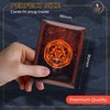 WizardWard MTG Card Sleeves (Red Arcane) Pack of 105 - Smooth Shuffling MTG Sleeves 100 Micron Thickness -66mm x 90mm Magic the Gathering Card Sleeves