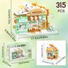 Tenhorses Cute Coffee Shop Building Set, City Cafe House Building Kit for Girls 6-12, Street View Simulation Architecture Café Toys Idea Gift for Kids (315Pcs)