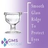 GMS Optical Glass Eye Wash Cup - Soothing Relief from Allergens, Irritants, Makeup, Dust, Dry Eyes and More - Use With Distilled Water or Saline (10 mL Volume)