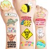 Motivational Quotes Temporary Tattoos Stickers Inspirational for Women Adults Teens Student Kids 96PCS Tattoo Birthday Party Supplies Favors Decorations School Classroom Prizes Rewards Gifts Ideal