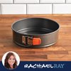 Rachael Ray Oven Lovin' Nonstick Bakeware Springform Baking Pan/ Springform Cake Pan / Cheesecake Pan With Grips, Round - 9 Inch, Gray