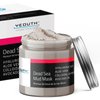 YEOUTH Dead Sea Mud Mask with Hyaluronic Acid and Avocado Oil - Revitalizing Facial Masks for Smoother & More Radiant Skin - Face Mask Skin Care 8oz - Women and Men Mud Masks for Face