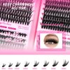 Selawasty Lash Clusters 640pcs Natural Lash Extension Individual Cluster Eyelash Russian Lash Clusters Individual Lashes Eyelash Clusters Natural Look Eyelashes for DIY at Home(9-16MM,30D,40D,50D,60D)