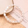 8-9 MM Cultured Freshwater Baroque Pearl Stretch Bracelet 7 Inch, Natural White Color