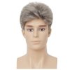 Salaibs Grey Short Wigs for Men Natural Layered Realistic Synthetic Wigs for Male Guy Halloween Daily Wig