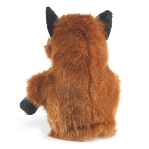 Folkmanis Little Fox Hand Puppet, Red/Dark Brown/White, 8"