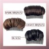 Hair Bun Invisible False Hair Clip Hair Base Bump Fluffy Hair Pad Styling Insert Tool Volume Fluffy Styling Increased Hair Pad Hiar Styling Accessories for Women Girls Hair Accessories (Light Brown)