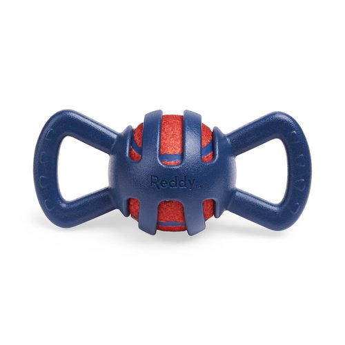 Reddy Navy Tennis Ball Tug Dog Toy, Small