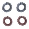 Sowaka 4 Pcs Circular Stretch Comb Plastic Black Brown Circle Spring Headband Flexible Hair Wrap Holder Hair Comb for Women Girls Outgoing Sports Hair Accessories (Round-black and brown)