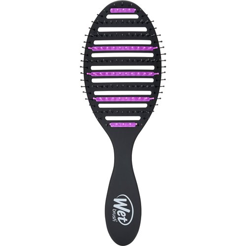 Wet Brush Refresh and Extend Speed Dry Black Detangling Hair Brush -Vented Design and Ultra Soft HeatFlex Bristles Are Blow Dry Safe -Removes Dirt Excess Oils and Impurities-Charcoal Infused Bristles