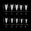 Beuniar Stiletto Nail Tips 500Pcs Short Sharp Ending False Acrylic Nails Tip Half Cover 10 Sizes with Box for Nail Salons Home DIY (Natural)