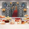 Avezano Medieval Party Banner Medieval Castle Backdrop Medieval Castle Backdrop Medieval Party Decorations Medieval Themed Party Supplies 70.8 x 43.3 Inch