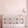 Wall Decal Kids We Love You to The Moon and Back Quote Wall Decals Nursery Vinyl Wall Stickers for Baby Boys and Grils Bedroom Scandinavian Wall Decal (Y29) (White)