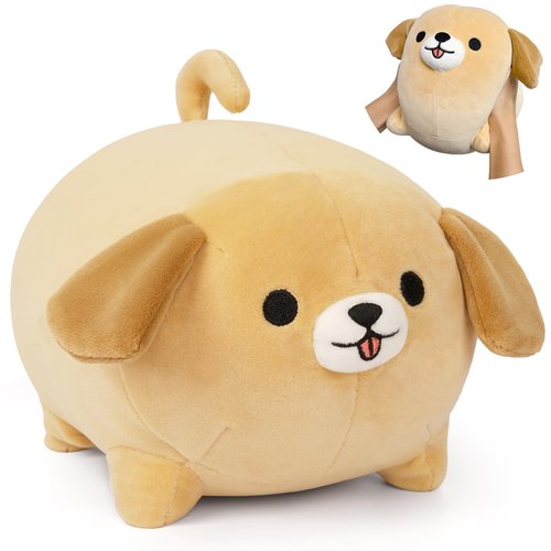 Leokawin Dog Plush Pillow,8inch Puppy Stuffed Animal Toy,Cute Soft Dog Plushie Hugging Pillow Valentine Christmas Birthday Gifts for Kids Girlfriend Boyfriend