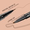 Microblading Eyebrow Pen Waterproof - Eyebrow Pencil Magical 2-in-1 Dual-Ended Eye Brow Pencils for Women with 4-Fork-Tip & Precise Brush-Tip & Eyebrow Brush, Natural Hair Like Strokes (Light Brown)