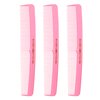 Allegro Combs #415 Combs for Women, 7 Inches Combs for Men, Parting Comb, Hair Comb, Comb for Men 3 Count (Fresh Pink)