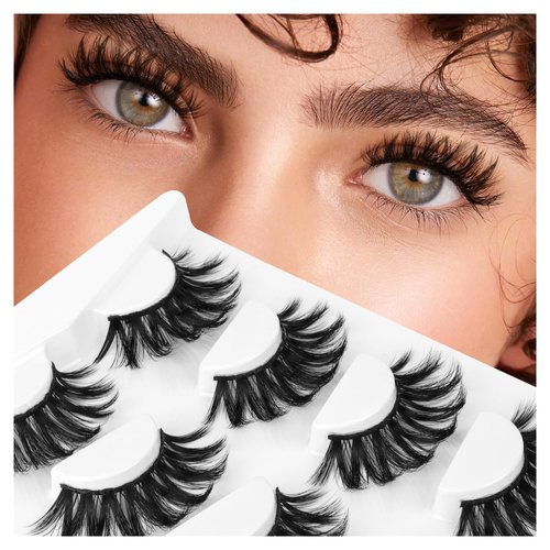 Lashes Russian Lashes Fake Eyelashes - Bepholan False Lashes Russian Strip Lashes D Curl Lashes Cat Eye Lashes Fox Eye Lashes WJ28-2B4