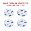 HavenHause Fridge Lock with 4 Keys usable as Cabinet Locks, Refrigerator Lock, Freezer Lock and Child Safety Locks with 4 Extra Strong Adhesives - Black (Pack of 2)