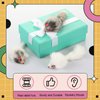 60 Pcs Furry Mice Interactive Catch Play Rabbit Fur Mouse Cat Toy Rattle Sound Rat Plush for PET Cats and Kittens, 3 Colors