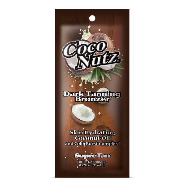 3 packets Coco Nutz Skin Hydrating Dark Bronze w/Coconut Oil .5z
