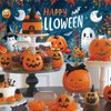 Halloween Backdrops for Kids Children Parties 4x6 ft Night Happy Halloween Banner, Ghost Halloween Party Decorations Halloween Party Banner, Spooky Halloween Decorations Indoor (C)