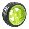 HIRCQOO 5-Spoke 12mm Hex Hub Wheel Rims & Rubber Tires Compatible with HSP Tamiya HPI Kyosho 1/10 On-Road Touring Car,WLtoys 1/14 144001 Traxxas 1/16 Slash RC 1/18 A959B Buggy (Green)