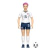 Super7 USWNT Soccer Megan Rapinoe - 3.75" U.S. Women's National Team Action Figure with Soccer Ball Accessory Sports Collectibles and Retro Toys