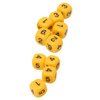 6 Sided Dice, Math Manipulatives, Number Dice 20 Pieces Polyhedral Dice Set 6 Sided Rounded Corners Plastic Dice Gaming Dice Dice Games for Table Games(Yellow)