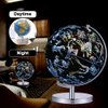 Illuminated World Globe for Kids, Educational Globe with Stand Built in LED Night Light Earth Map and Constellation View, 2 in 1 Interactive Educational Geographic Earth Globe Learning Toy, 8 Inch