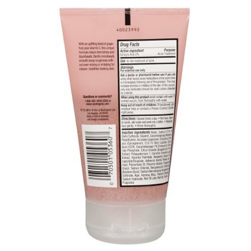 Neutrogena Oil-Free Acne Wash Foaming Scrub, Pink Grapefruit 4.2 oz (7 Pack)