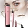 3D Waterproof Microblading Eyebrow Pencil Contouring Pen, 4 Tip Microblade Eyebrow Pen, Natural Makeup Fine Stroke Magic Eyebrow Pencil with 4 Micro-Fork Tip (Light Brown)