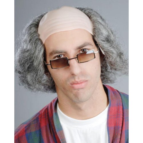 Old Man Comb Over Grandpa Slightly Bald Grumpy Men's Mixed Grey Wig by Enigma Costume Wigs