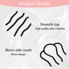 Amabro 6 Pcs Metal Hair Fork Clip, U Shape 4 Prong Updo French Styling Side Twist Pins, Hair Buns Accessories for Women Formal Casual Occasions Daily Wear Weddings Parties Banquets