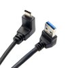 chenyang USB C to USB 3.0 90 Degree UP Angled Data Extension Cable for Tablet Mobile Phone Hard Disk Drive