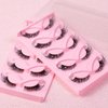 5 Pairs Wispy Lashes Pearl False Eyelashes Fluffy Natural Look False Eyelashes Thick Soft Curly Lash Extensions - Easy Application