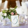 Yulejo 12 Pcs Acrylic Sign Holder Gold Frames Clear Wedding Table Number Frames Menu Holders Double Sided Table Display Stand Slanted Back Picture Frames for Wedding(4 x 6 Inch)